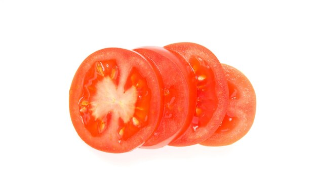 Pomodoro Verdura fresca isolata sulla fetta bianca Immagine
