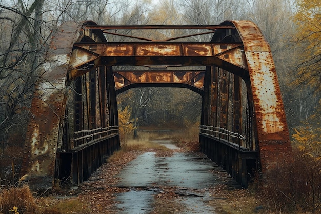 Ponte arrugginito isometrico Generare AI