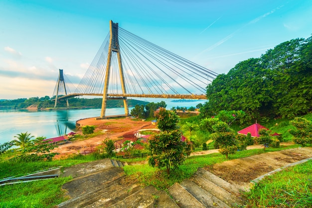 Ponte Barelang all'alba sull'isola di Batam