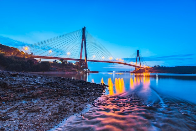 Ponte Barelang all'alba sull'isola di Batam