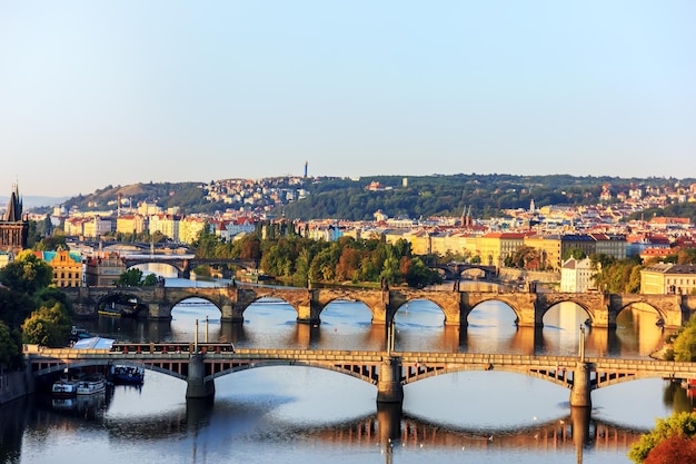 Ponte Carlo sul Vltava e altri ponti sul Le