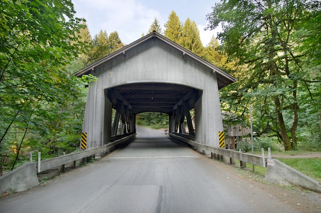 Ponte coperto sopra Cedar Creek a Washington