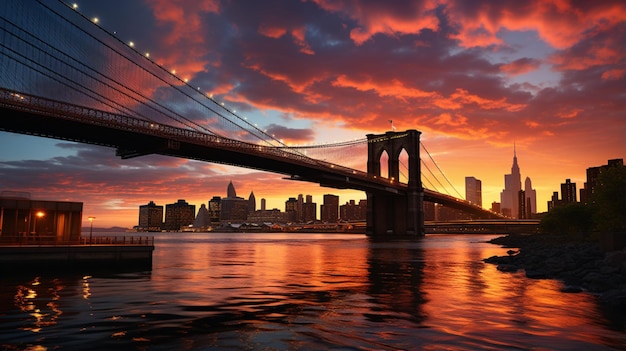 Ponte di Brooklyn a New York, Stati Uniti