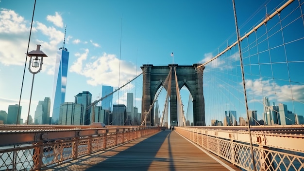 Ponte di Brooklyn di New York degli Stati Uniti