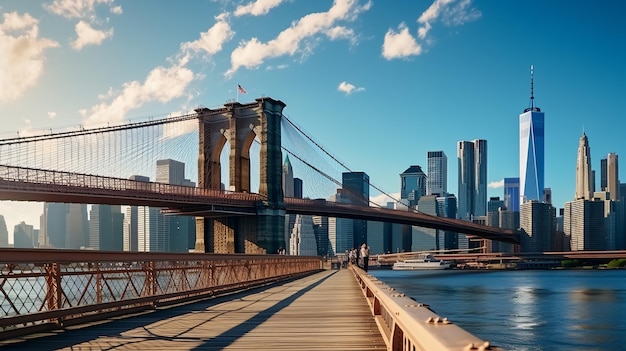 Ponte di Brooklyn di New York degli Stati Uniti