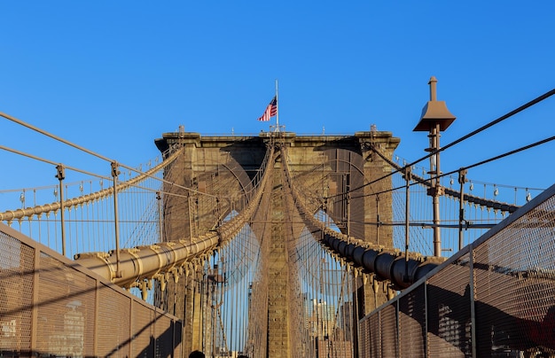 Ponte di Brooklyn nessuno New York City USA