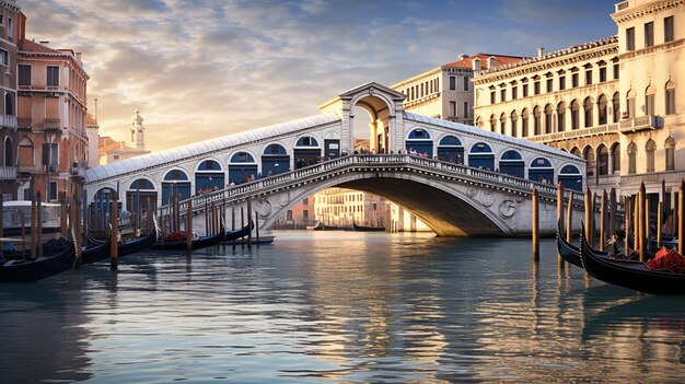 Ponte di Rialto la mattina presto prima di qualsiasi turismo