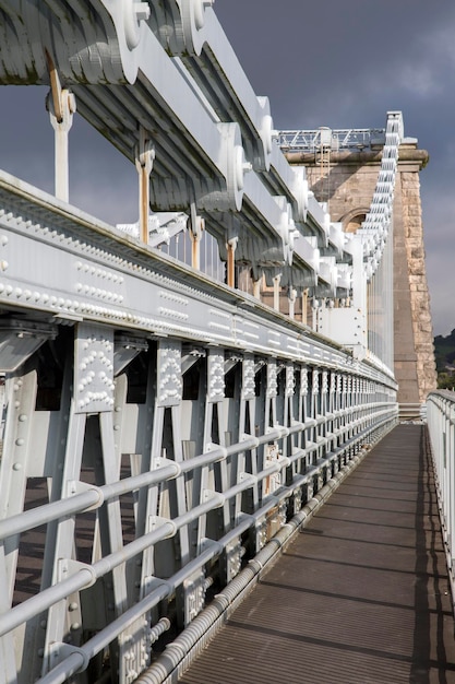 Ponte sospeso di Menai, Anglesey, Galles, Regno Unito