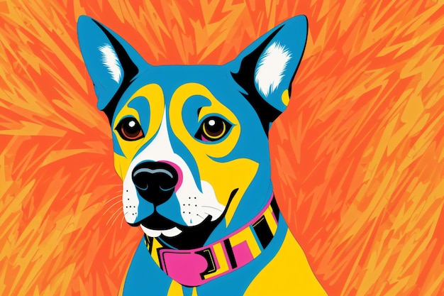 Pop art di un cane