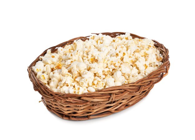 Popcorn fatti in casa sul muro bianco