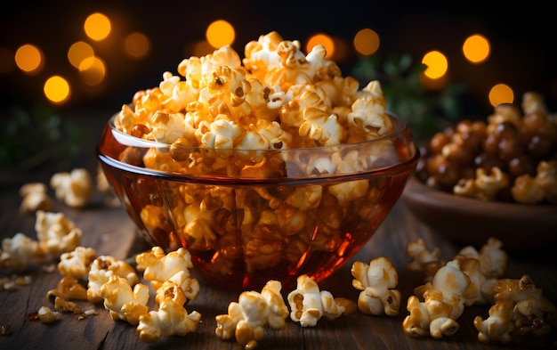 Popcorn in un concetto di film cinema box