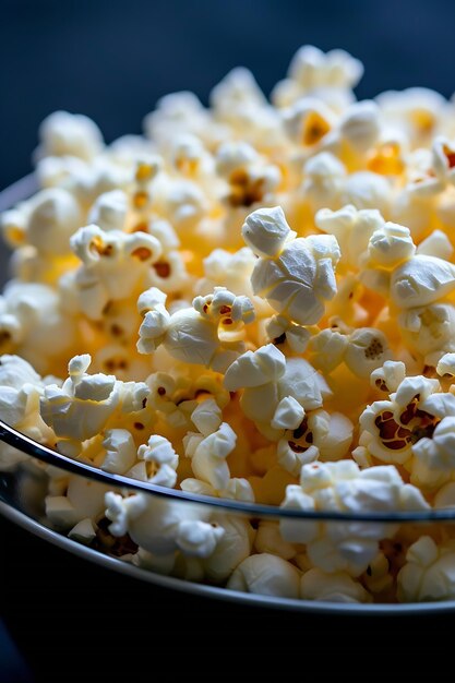 Popcorn salato gustoso fatto in casa Fare popcorn sano a casa AI generativa