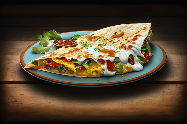 Popolare fast food messicano The Quesadilla un'amata cucina di strada IA generativa