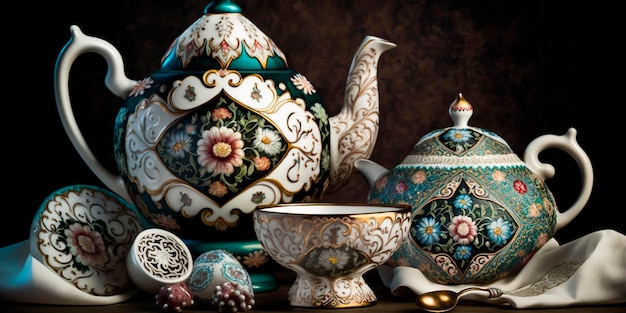 Porcellana tradizionale russa Una forma d'arte senza tempo con colori ricchi e design unici
