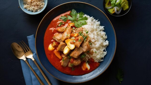 Pork panang curry curry rosso con carne di maiale tailandese