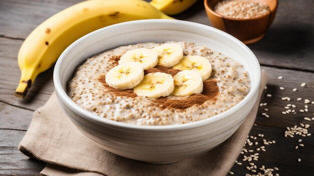 Porridge di grano saraceno con banane