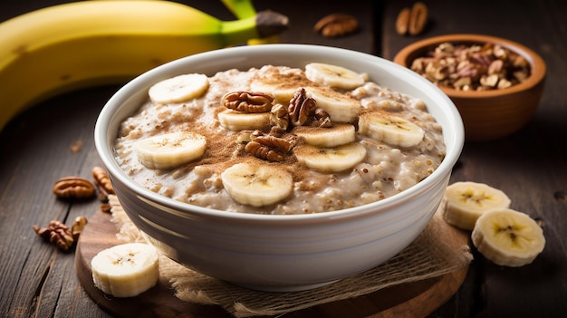 Porridge di grano saraceno con banane