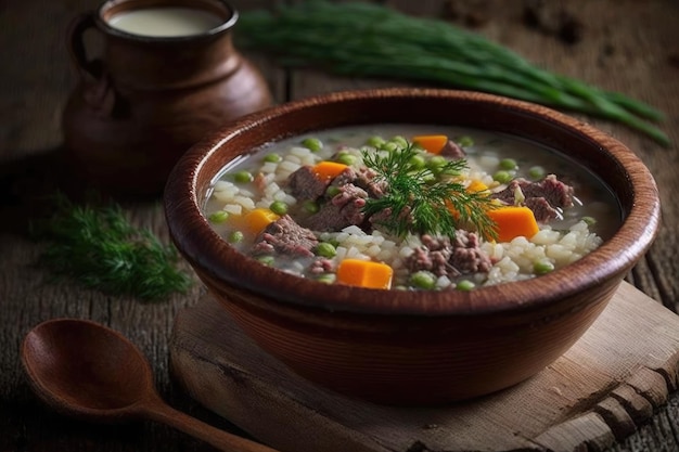 Porridge di grano saraceno di verdure e manzo Cibo dalla Russia