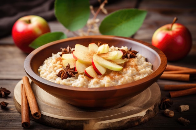 Porridge di mele alla cannella