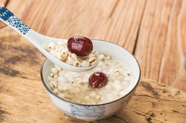 Porridge di riso glutinoso dessert cinese