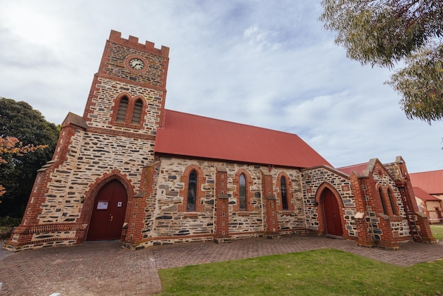 PORT ELLIOT AUSTRALIA 14 aprile 2023 L'architettura iconica dello storico Port Elliot in una tempestosa giornata d'autunno nella penisola di Fleurieu Australia meridionale Australia