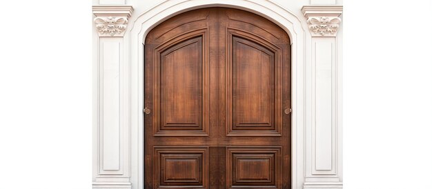 Porta chiusa isolata su bianco