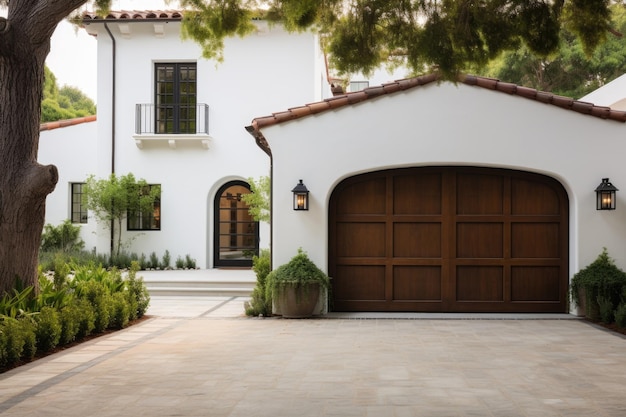 Porta del garage con vialetto antistante