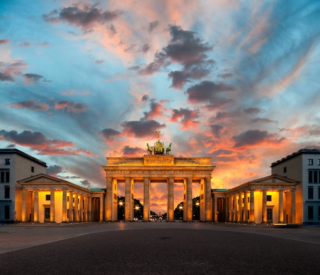 Porta di Brandeburgo al tramonto