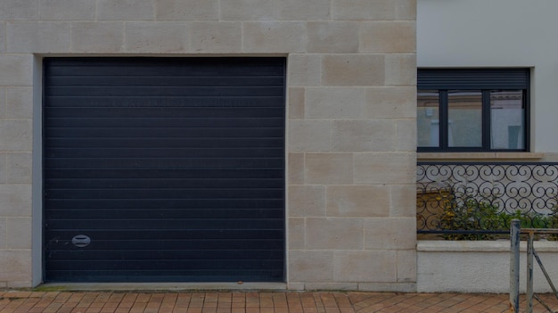 porta di garage a rulli porta di casa facciata di casa edificio di garage