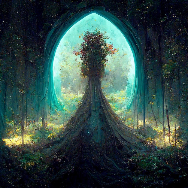 Portale della foresta di fantasia