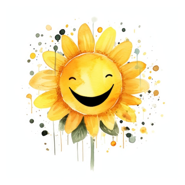 Portare il colore alla vita sorrisi ad acquerello con Emoji Clipart