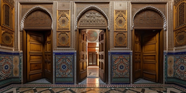 Porte principali del palazzo reale Fez Marocco