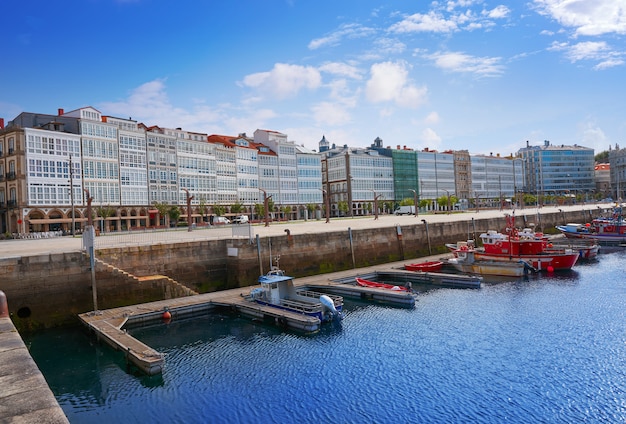 Porticciolo del porto di La Coruna in Galizia Spagna