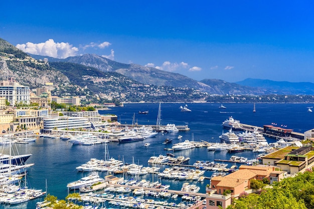 Porto con yacht a La Condamine MonteCarlo Monaco Costa Azzurra Costa Azzurra