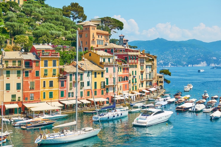 Foto portofino - resort di lusso sulla riviera italiana in liguria, italia