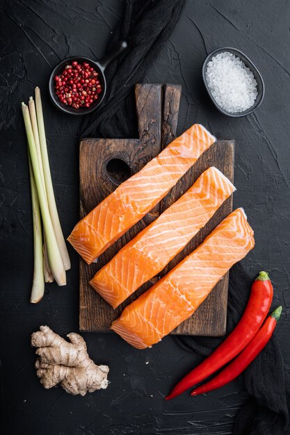 Porzioni di filetto di salmone