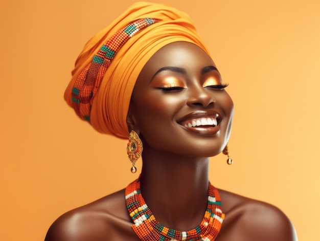 Posa dinamica emotiva della donna africana