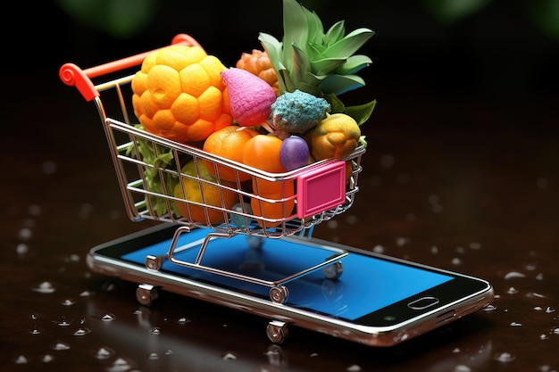 Posizionamento del prodotto sull'applicazione per lo shopping online dello smartphone i prodotti vengono visualizzati sullo schermo dello smartphone e vengono venduti App mobile e abbigliamento e-commerce App mobile online per la consegna di cibo online