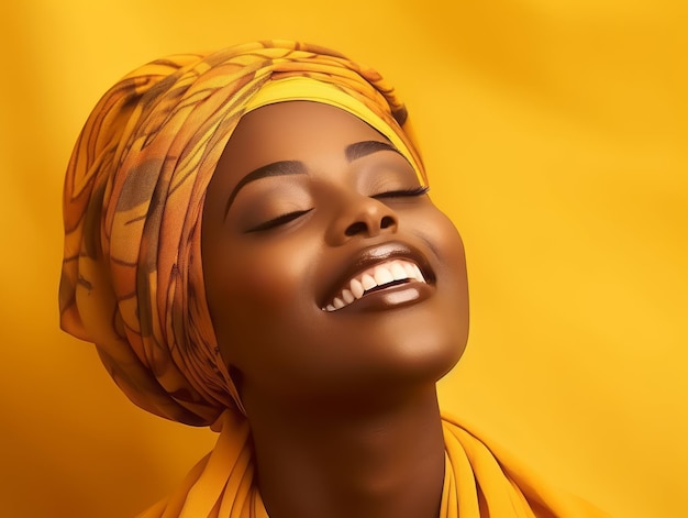 Posizione dinamica emotiva della donna africana