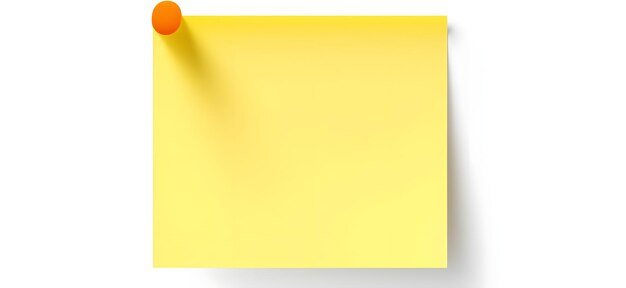 Post-it appiccicoso giallo isolato su sfondo trasparente o bianco