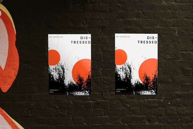 Poster astratti sul muro