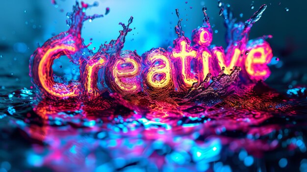 Poster d'arte concettuale colorato LED Creativity