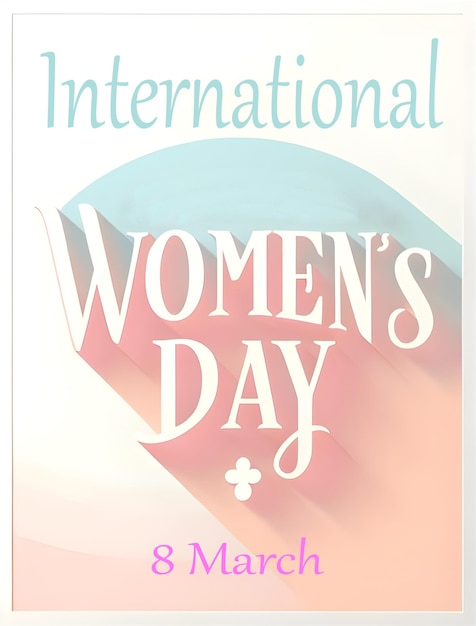 Poster del modello di carta di sfondo del concetto di Happy International Women's Day