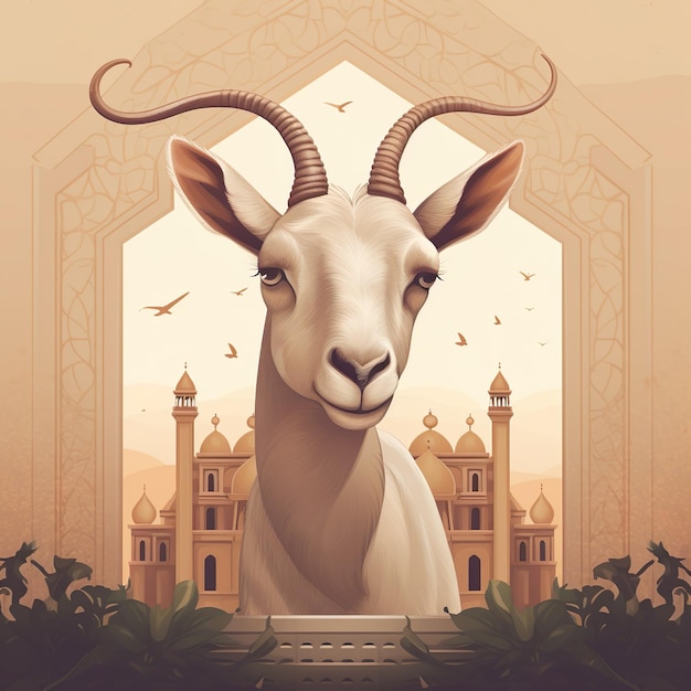 Poster di auguri Eid ul adha per la progettazione grafica di sfondo Eid e poster eid
