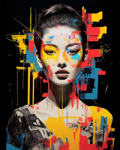 Poster di geisha pop art