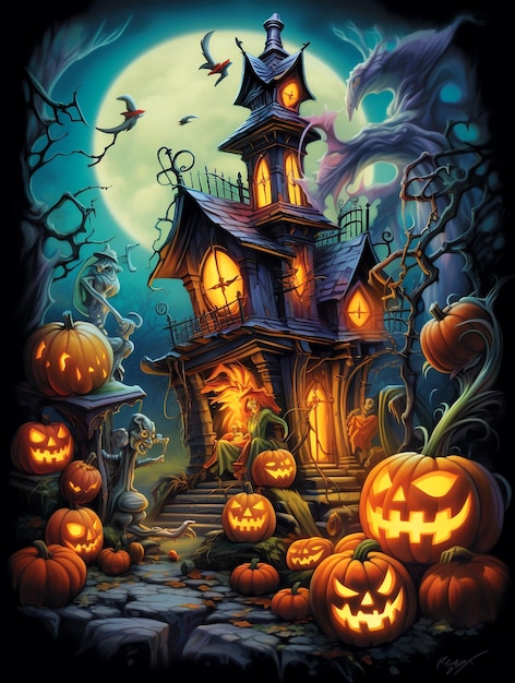 Poster di Ghosts and Ghouls Halloween