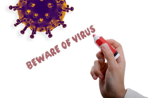 Poster di prevenzione del coronavirus COVID19 e consapevolezza del concetto di quarantena