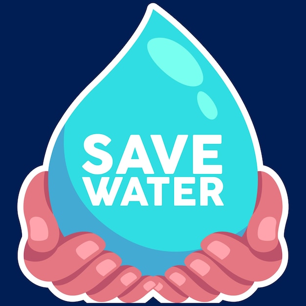 Poster di progettazione del concetto della campagna per la Giornata Mondiale dell'Acqua