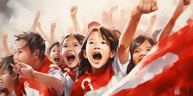 Poster e volantino per la Giornata dell'Indipendenza dell'Indonesia