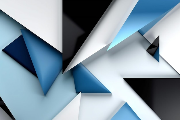Poster minimalismo sfondo bianco blu bianco nero colori stili 3d linee geometriche